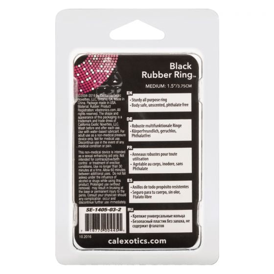 California Exotic CalExotics - Rubber Ring Black Medium
