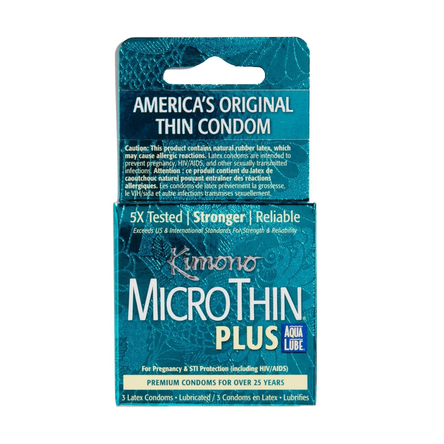 Kimono Micro Thin Plus Aqua Lube 3pk