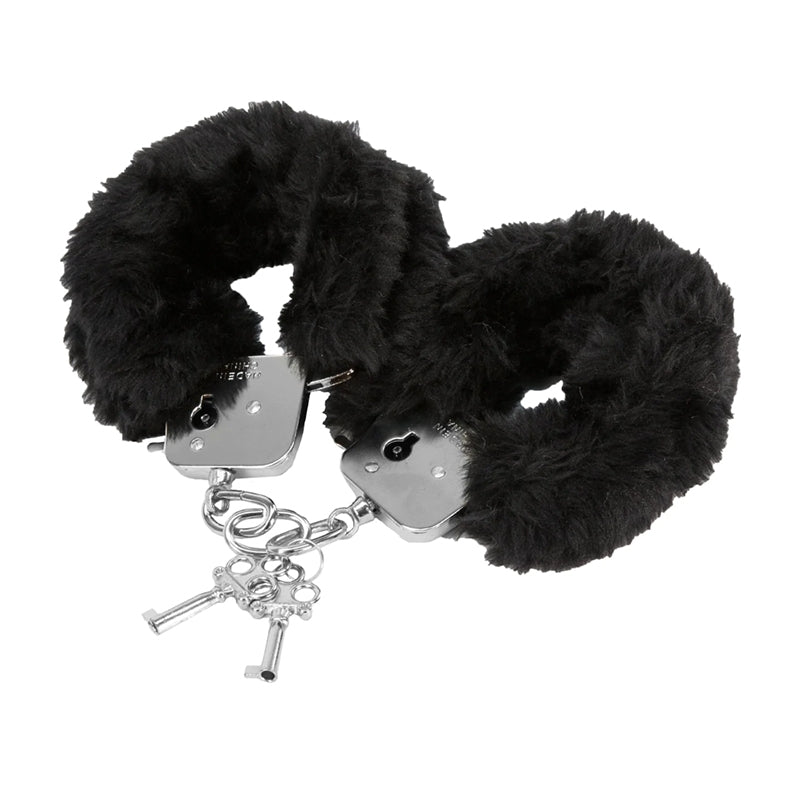 Please - Heavy Duty Furry Cuffs - Black