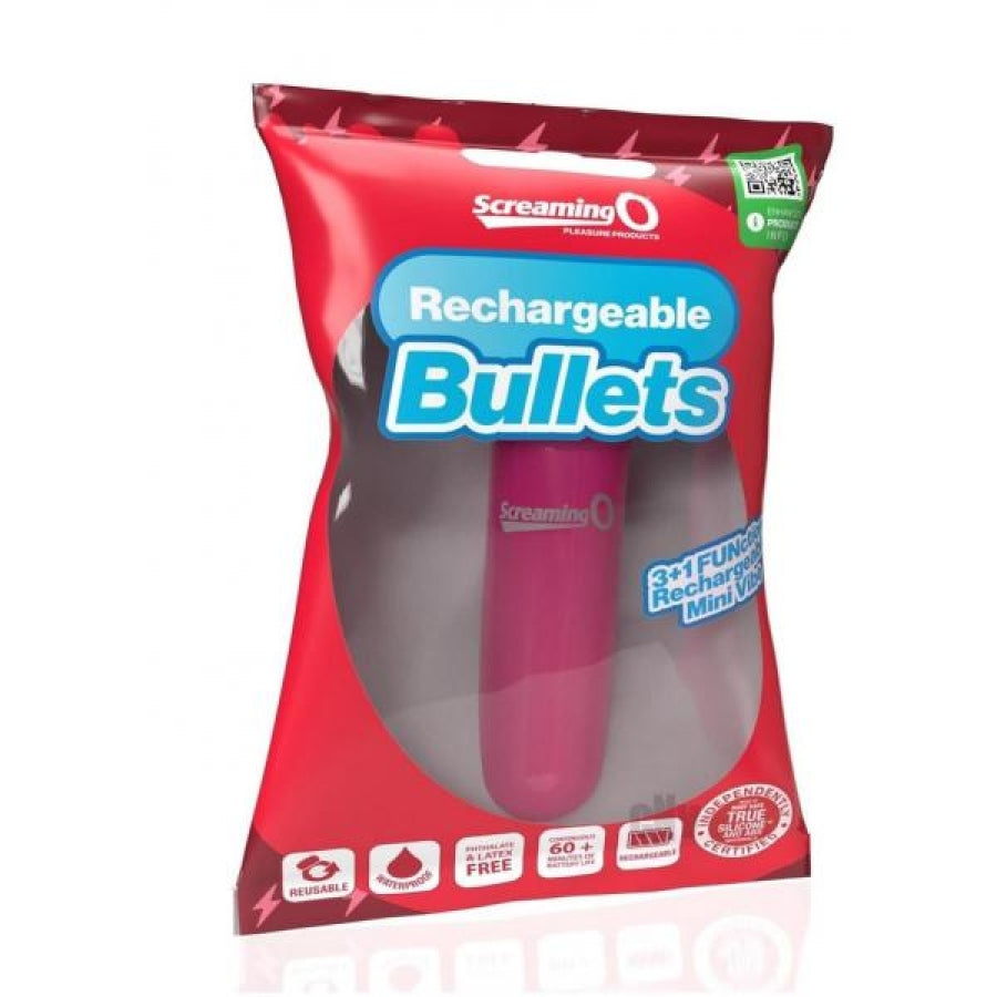 Screaming O - Rechargeable Bullets - Pink