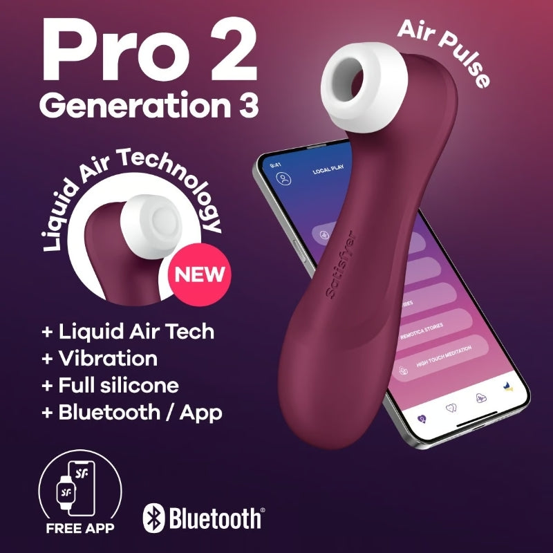 Satisfyer Pro 2 Generation 3 with App Wine Red