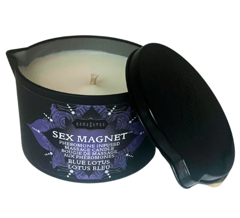 Kama - Sex Magnet Blue Lotus Candle with Pour Spout 6oz/170g