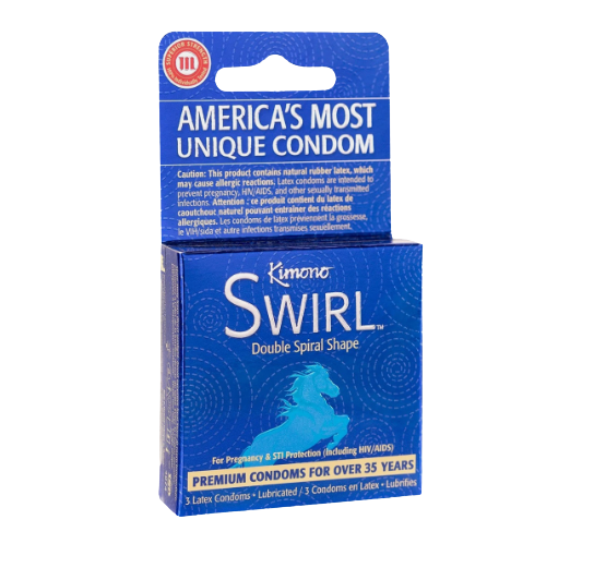 Kimono Swirl Condom 3pk