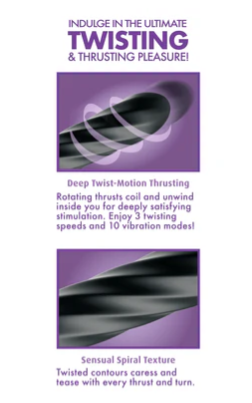 Pipedream Anal Fantasy Elite Twist Ecstasy - Black