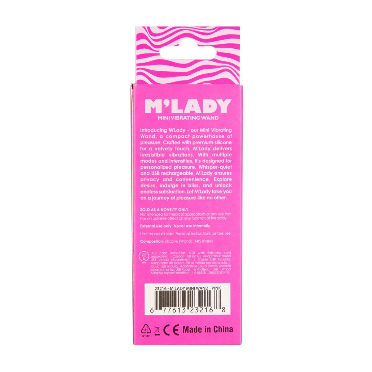 M’Lady - Mini Vibrating Wand - Pink