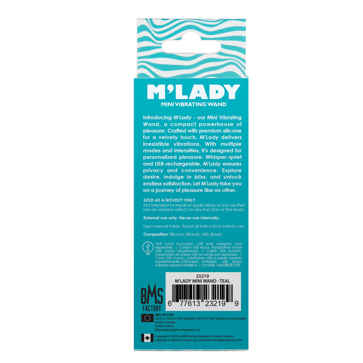 M’Lady - Mini Vibrating Wand - Teal
