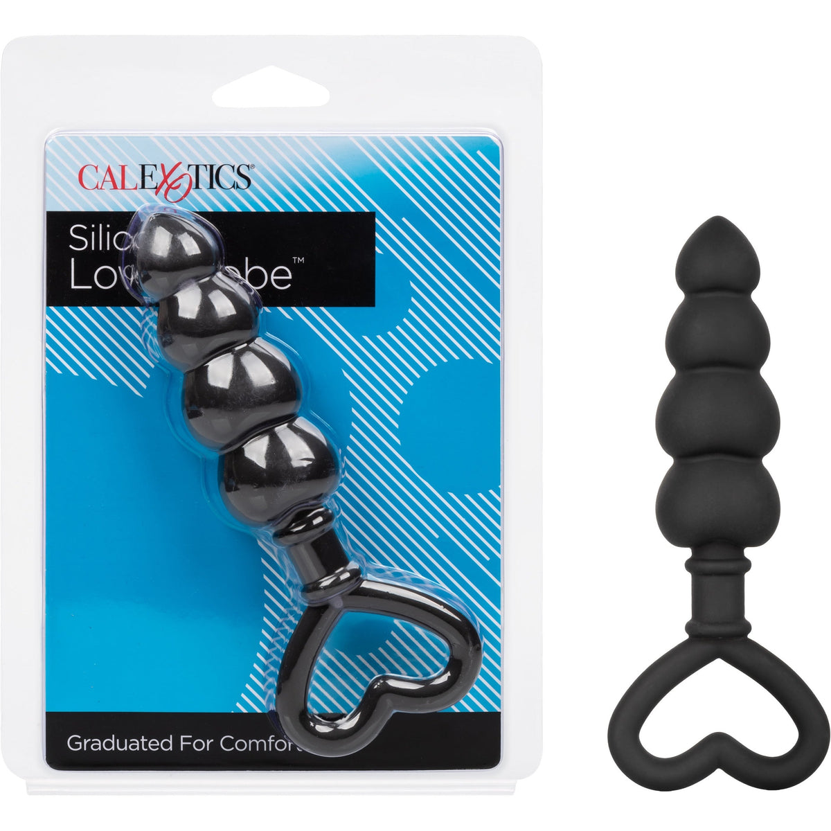 CalExotics® Silicone Heart Butt Plug - Black