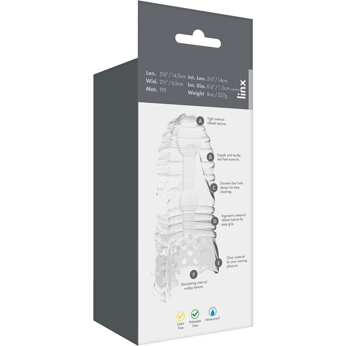 Linx Glacier Dual End Stroker - Clear