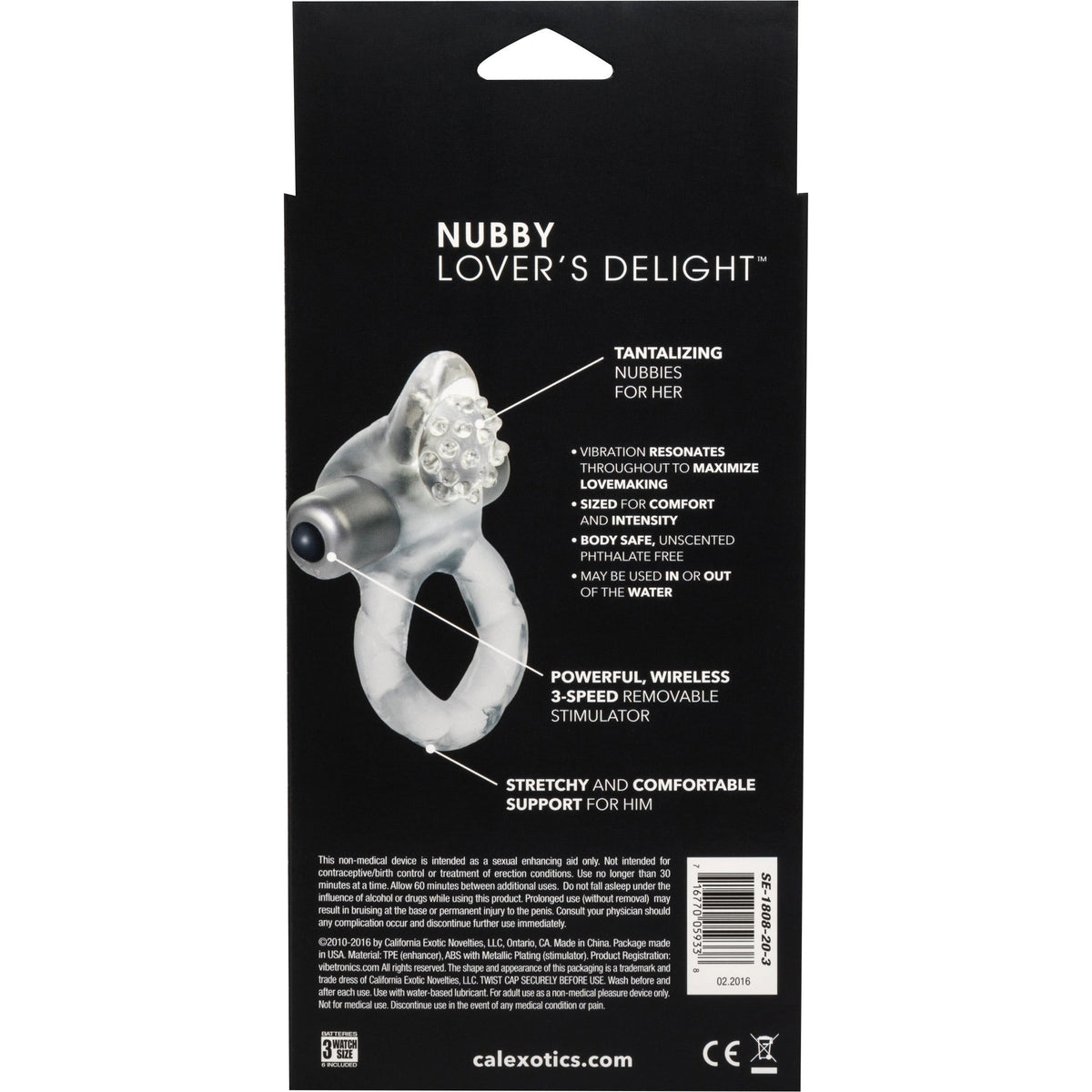 CalExotics® Lover's Delight Ring Nubby