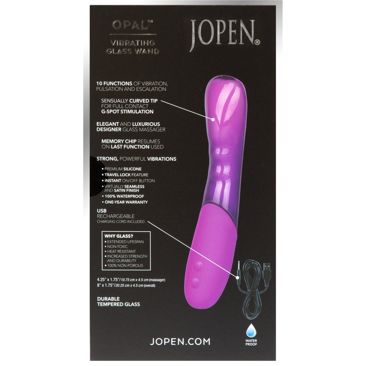 CalExotics® Opal by Jopen Vibrating Glass Wand