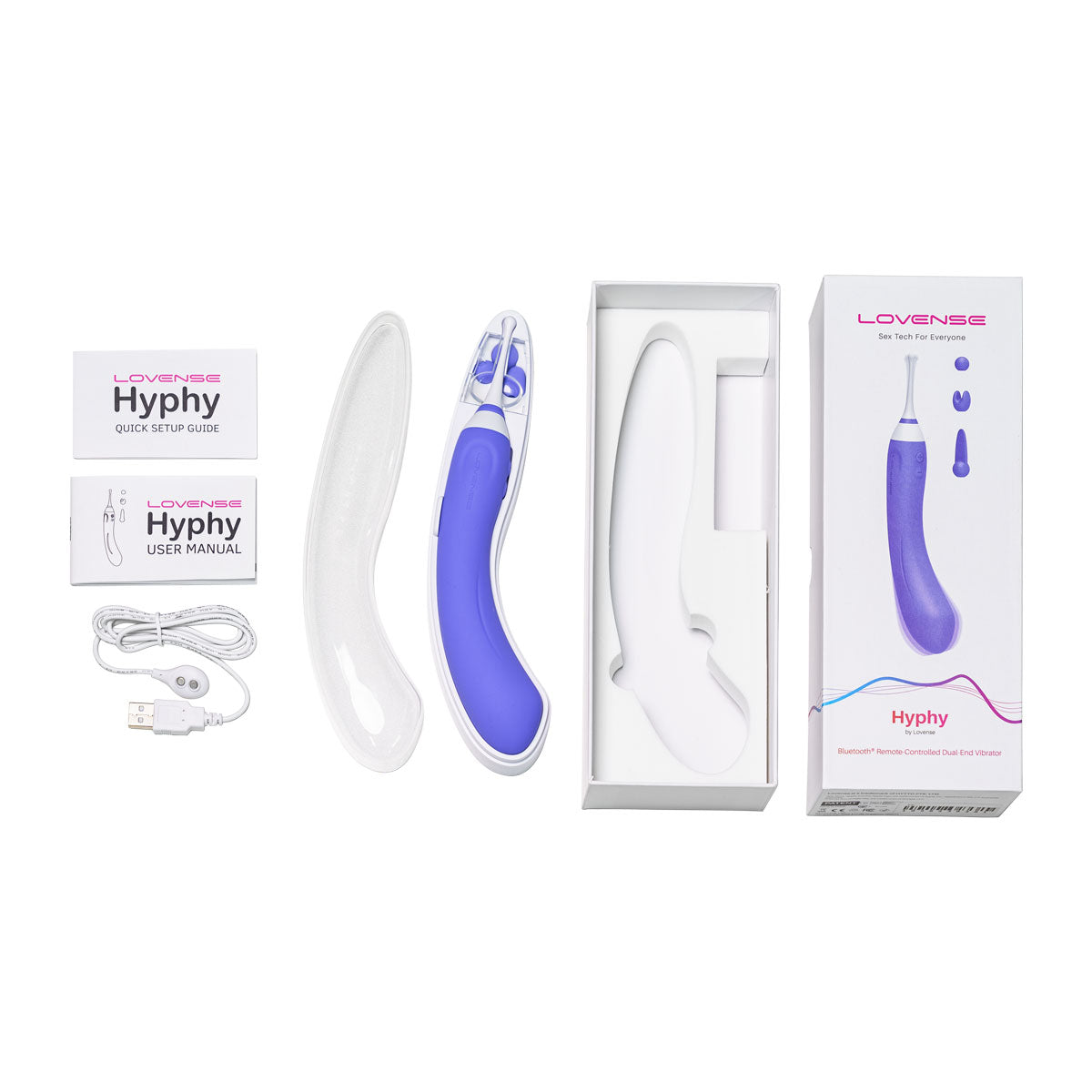 LOVENSE - Hyphy Bluetooth Remote-Controlled Dual-End Vibrator