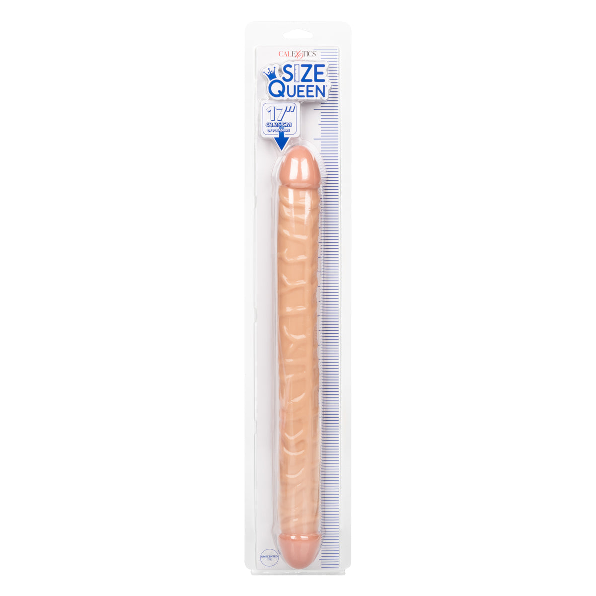 CalExotics® - Size Queen® - 17” Double-Ended Dildo - Ivory