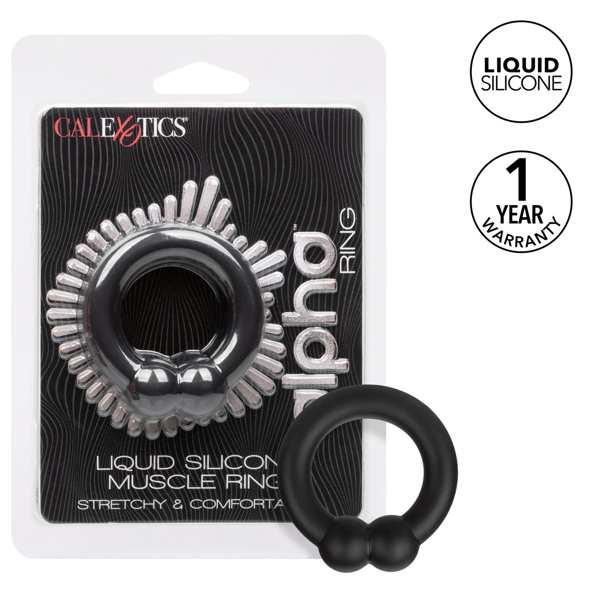 CalExotics® - Alpha Ring - Liquid Silicone Muscle Ring - Black