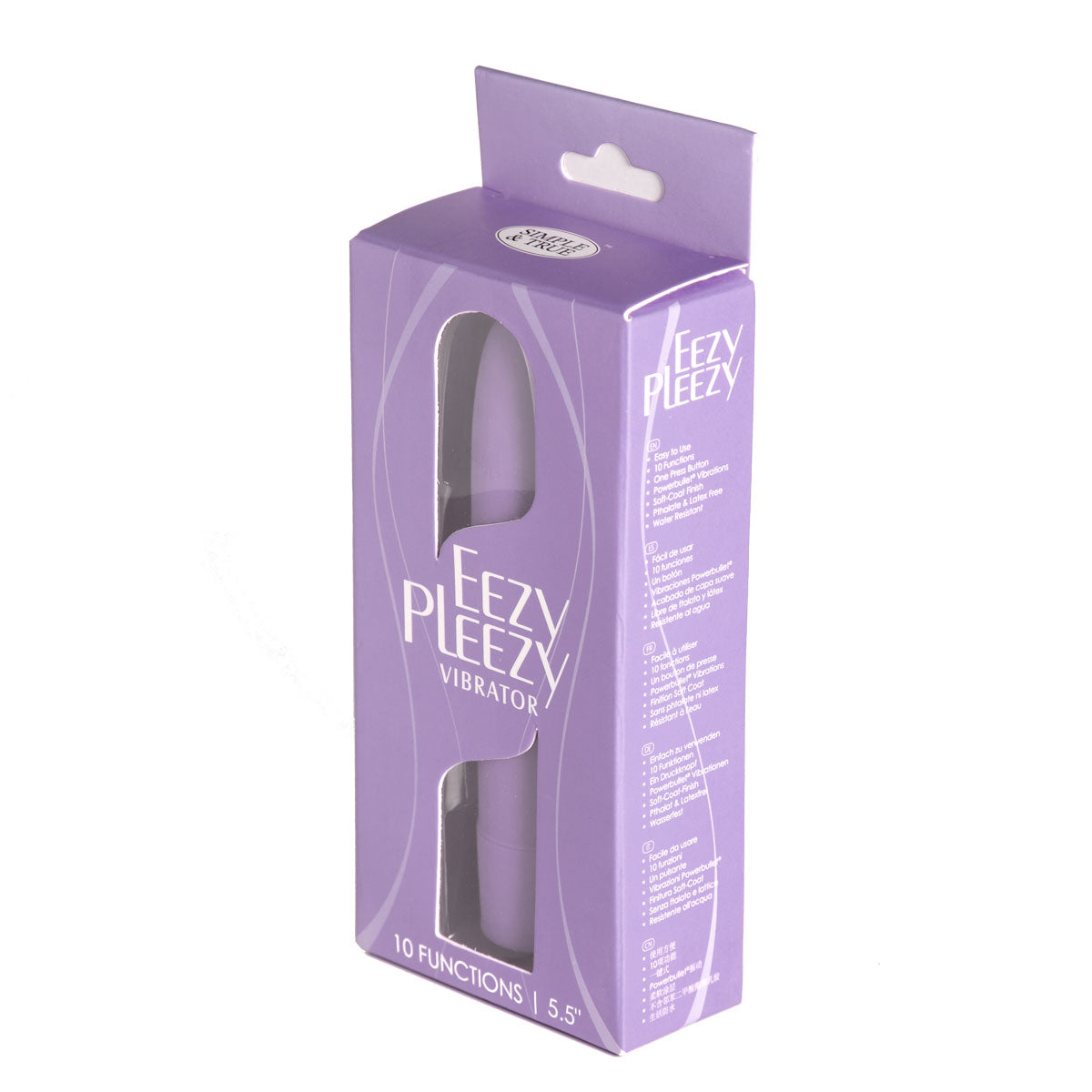 PowerBullet Eezy Pleezy - 5.5" Classic Vibrator - Purple