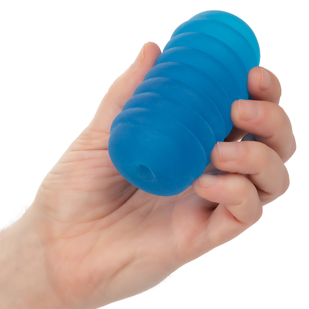 CalExotics® Pop Sock Ribbed Stroker - Blue