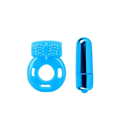 Pipedream Neon Vibrating Couples Kit - Blue