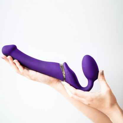 StrapOnMe Vibrating Bendable Strap-On Purple M