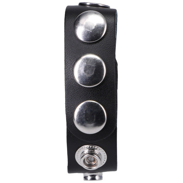 Rock Solid - The Leather 5 Snap Black