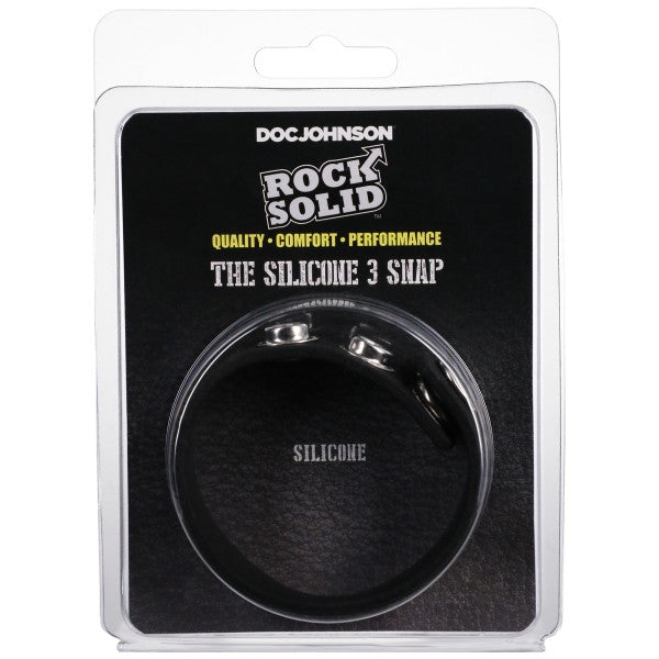 Rock Solid - The Silicone 3 Snap Black