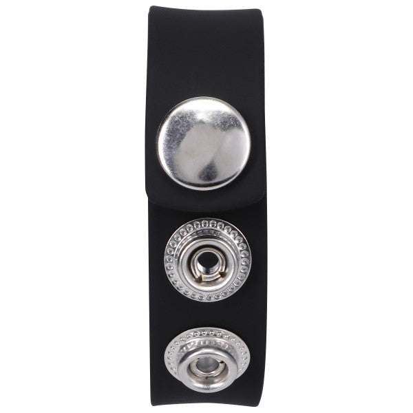 Rock Solid - The Silicone 3 Snap Black