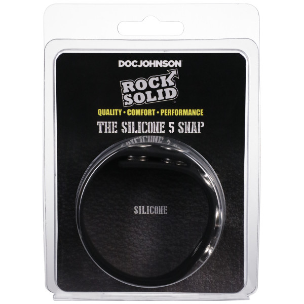 Rock Solid - The Silicone 5 Snap Black