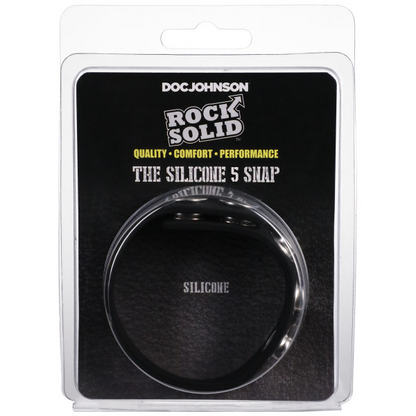 Rock Solid - The Silicone 5 Snap Black