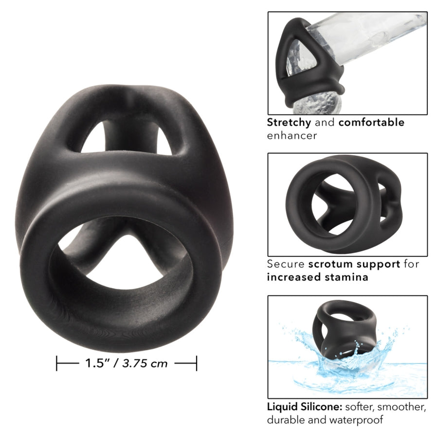 California Exotic Alpha Liquid Silicone Dual Cage & Ring
