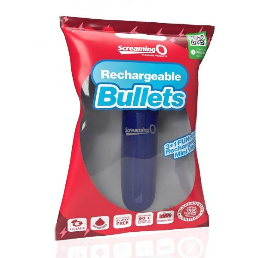 Screaming O - Rechargeable Bullets - Blue