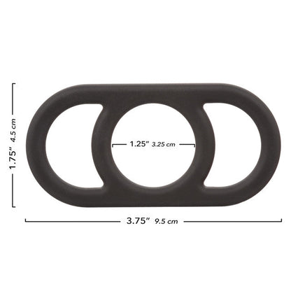 California Exotic Alpha Liquid Silicone Commander Ring - Black