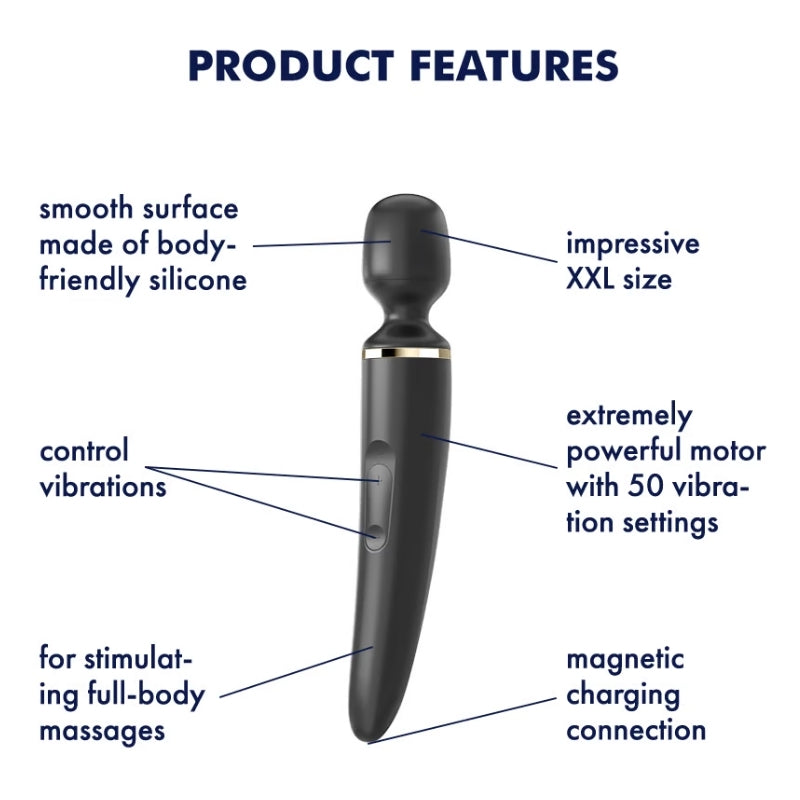 Satisfyer Wand-er Woman Black/Gold
