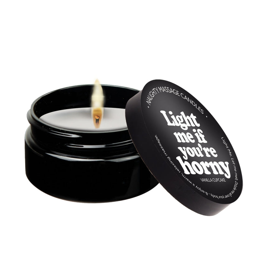 KamaSutra - Mini Massage Candle "Light Me If You're Horny" Vanilla Creme 1.7oz