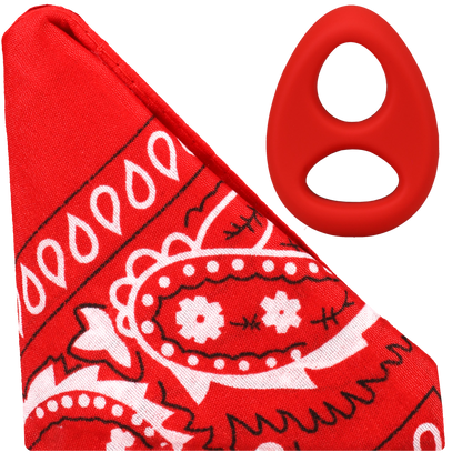 ROCK SOLID - The Code - Silicone C-RING with Bandana - Red, Black