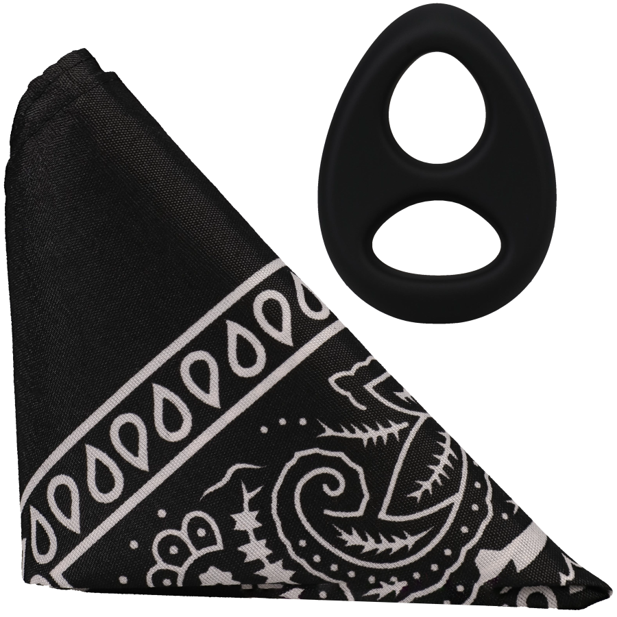 ROCK SOLID - The Code - Silicone C-RING with Bandana - Black