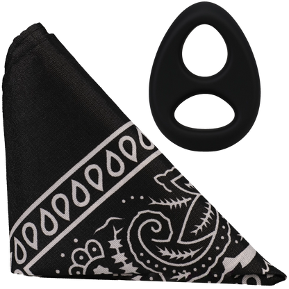ROCK SOLID - The Code - Silicone C-RING with Bandana - Black
