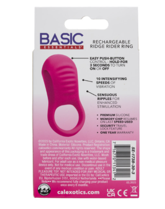 California Exotic Basic Essentials Rechargeable Ridge Rider Ring