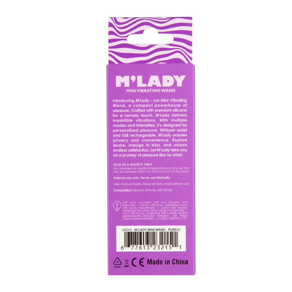 M’Lady - Mini Vibrating Wand - Purple