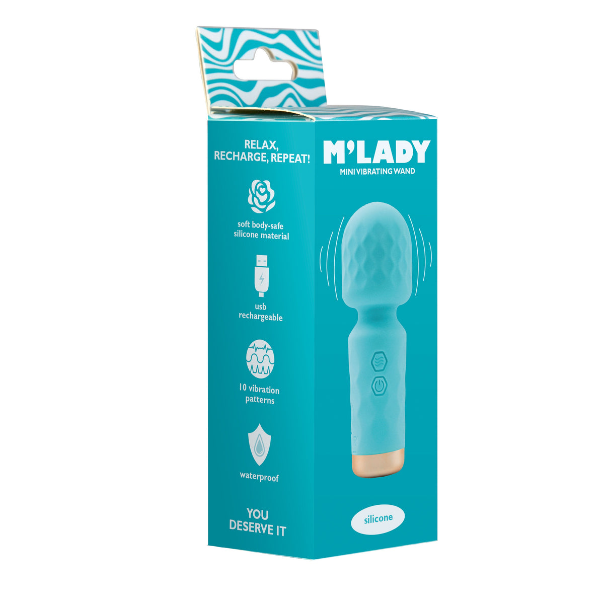 M’Lady - Mini Vibrating Wand - Teal