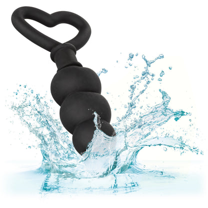 CalExotics® Silicone Heart Butt Plug - Black