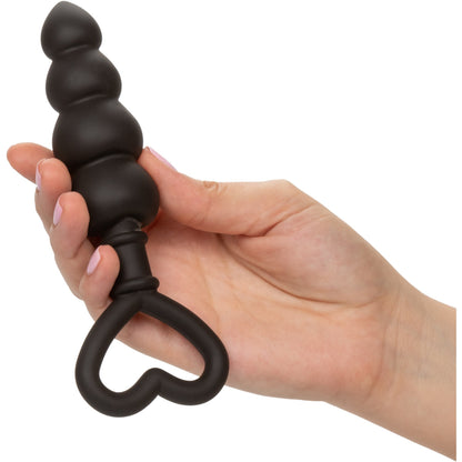 CalExotics® Silicone Heart Butt Plug - Black