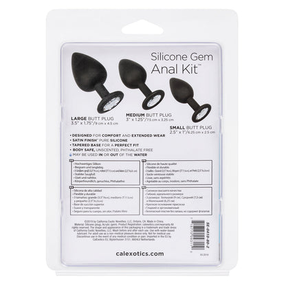 CalExotics® Silicone Gem Anal Kit - Black