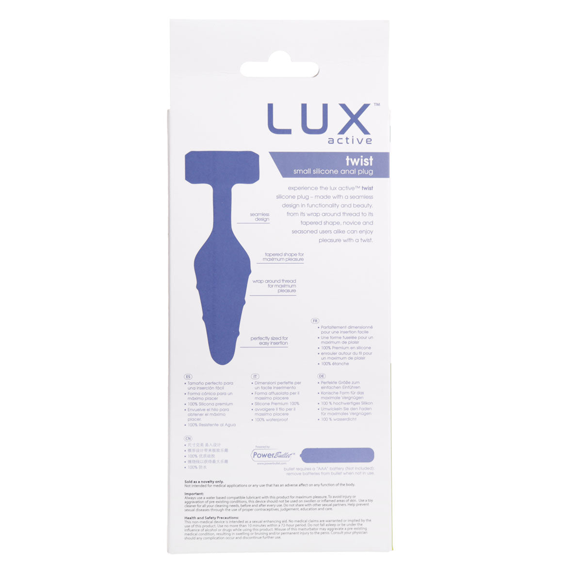 LUX Active Twist Plug - Small - Blue
