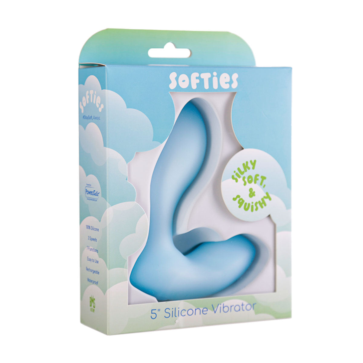 Softies 5” Silicone Vibrator – Blue