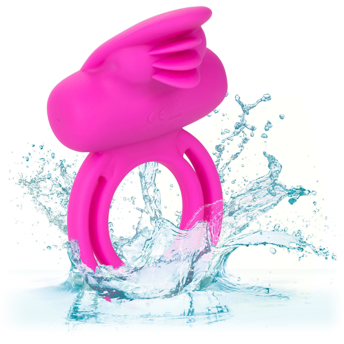 CalExotics® Dual Clit Flicker/Cock Ring - Pink
