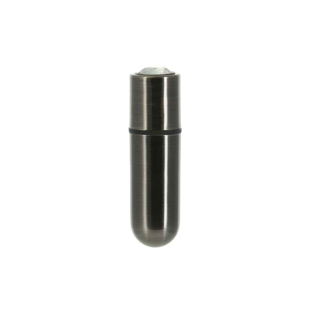 PowerBullet First-Class Bullet - 2.5" Bullet Vibrator with Key Chain Pouch - Gun Metal