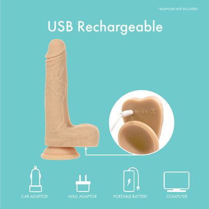 PL Pure Love® - Crazy Guy - 7.5" Rotating Vibrating & Thrusting Dong