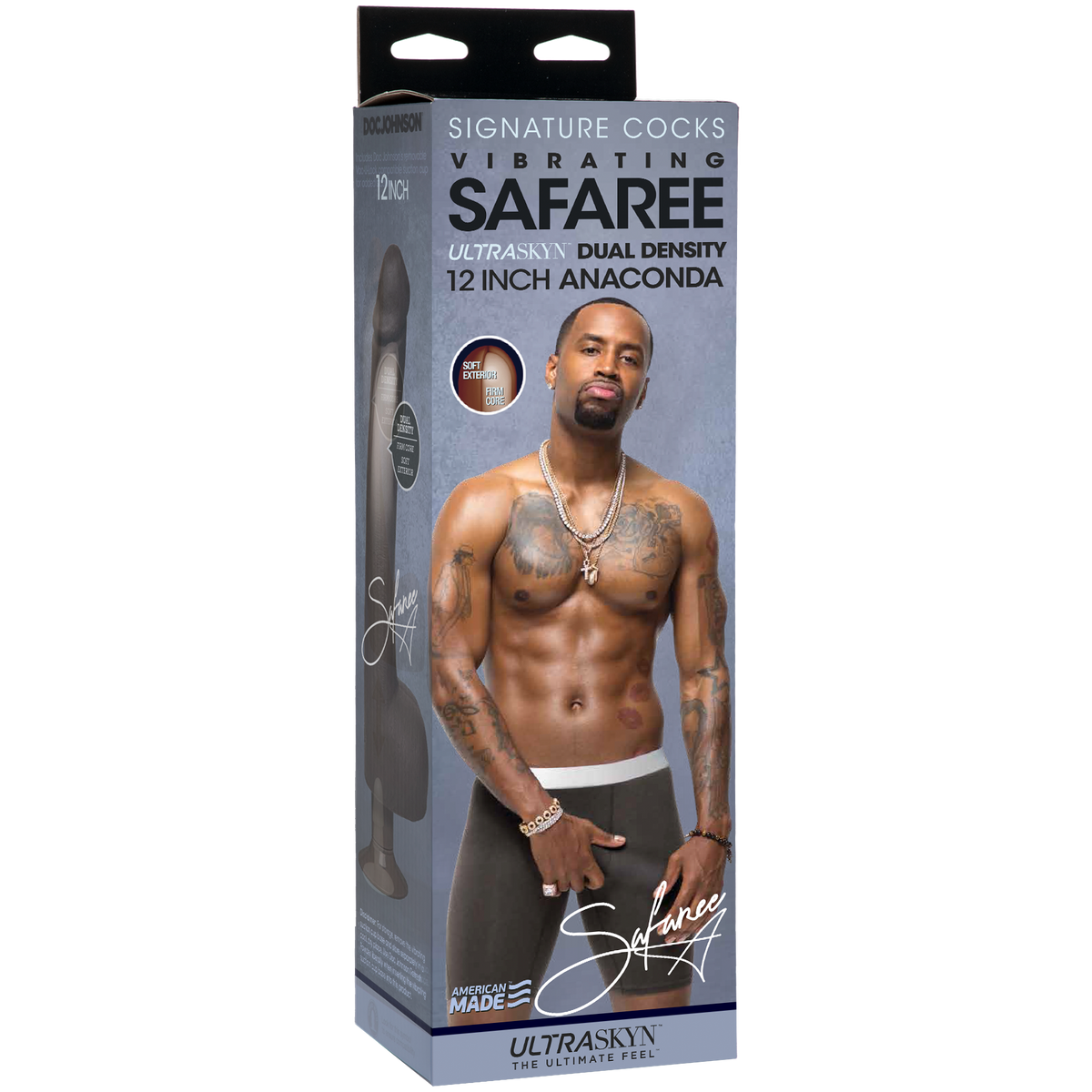 Doc Johnson Signature Cocks - Vibrating Safaree Samuels Anaconda 12" ULTRASKYN™ Cock
