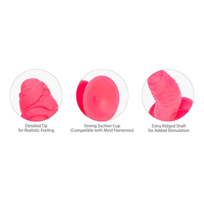 PL Pure Love® - Fantasy Silicone Dildo With Suction Base - 7 In. - Hot Pink
