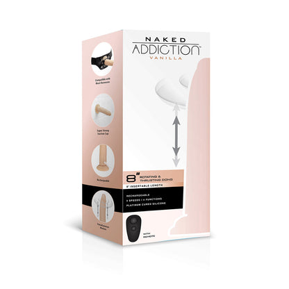 Naked Addiction 8” Rotating & Thrusting Dong - Vanilla