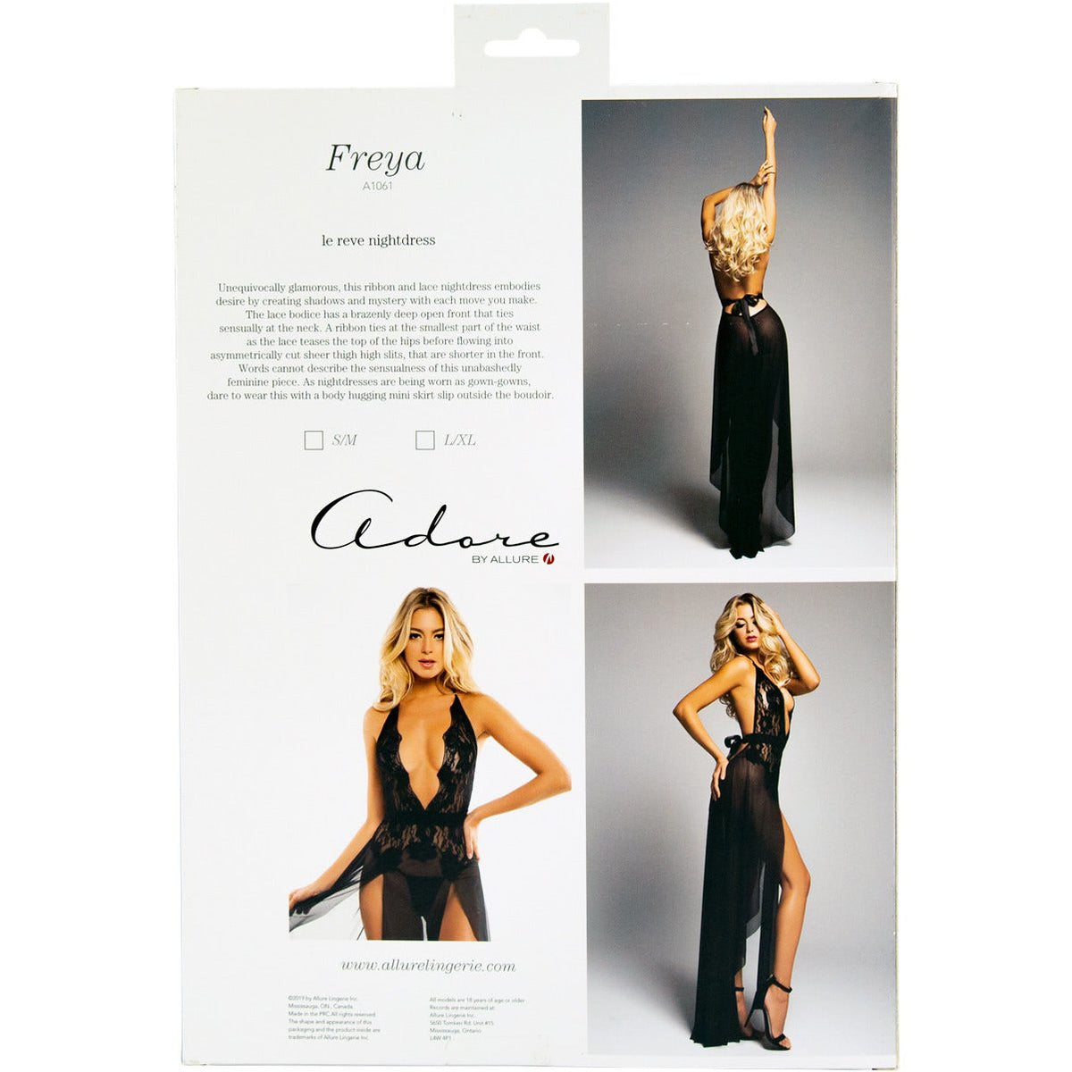 Adore By Allure - Freya Le Reve Dress - Black - L/XL