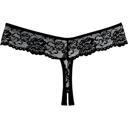 Adore By Allure - Lace Crotchless Thong/ Panty - Black